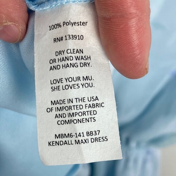 NWT Show Me Your Mumu Kendall Maxi Dress Baby Blue Gown Size XXS Bridesmaid Boho - Picture 9 of 9